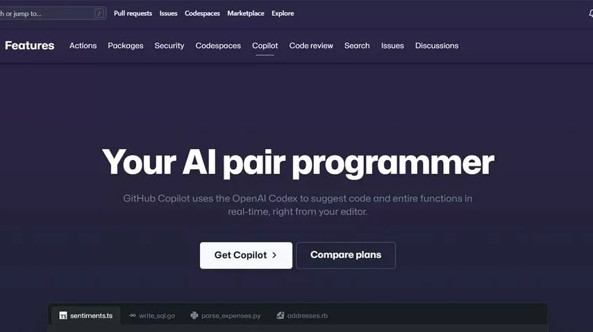 سرویس گیت‌هاب کوپایلوت