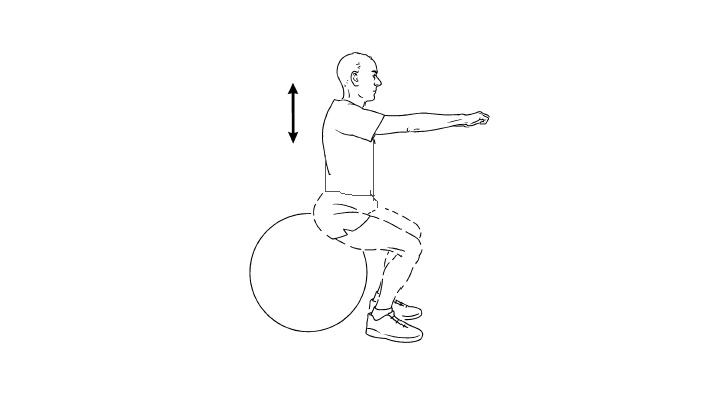 نیمه اسکوات یا نیمه اسکات با توپ جیم بال