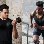 فردی در حال وزنه‌زدن و فردی در حال دویدن- تفاوت ورزش بی هوازی و هوازی