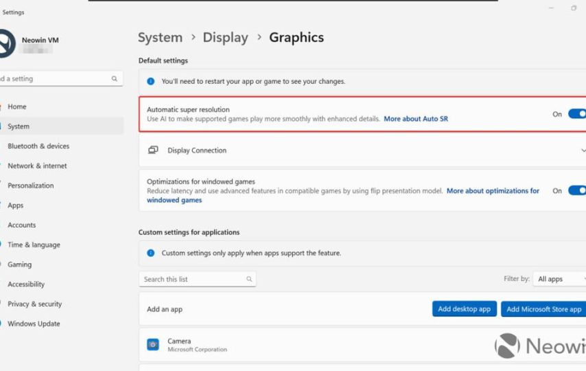 ویندوز 11 به قابلیت سوپر رزولوشن با هوش مصنوعی مجهز می‌شود