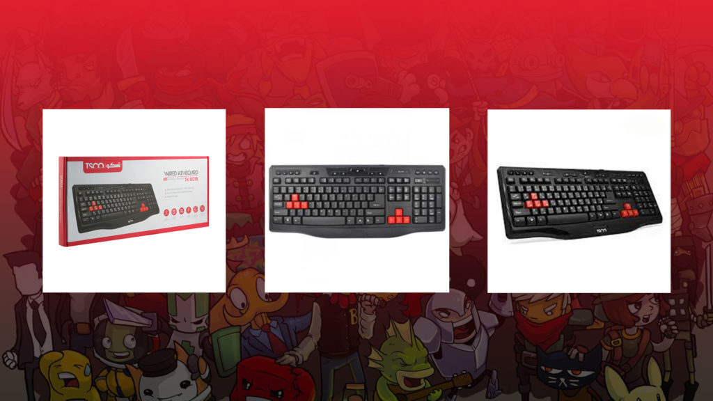 راهنمای خرید بهترین کیبورد گیمینگ تسکو 39 سه تصویر از کیبورد تسکو مدل TK 8018