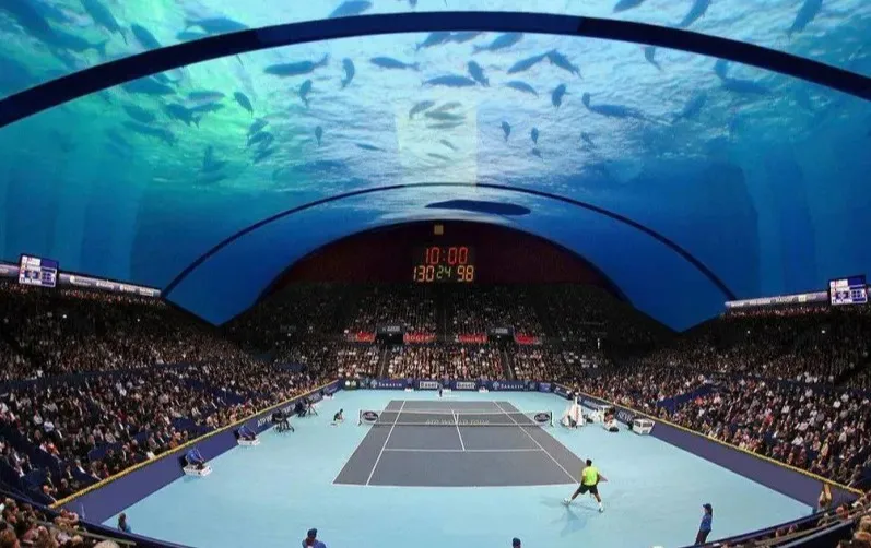 1714280239 172 مطرح اولین استادیوم زیر آب جهان با سقف شیشه ای