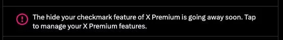 امکان مخفی‌کردن تیک آبی از دسترس کاربران ایکس خارج خواهد شد