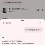 جیمیل ظاهراً با کمک جمینای قابلیت خلاصه‌سازی ایمیل‌ها را دریافت می‌کند