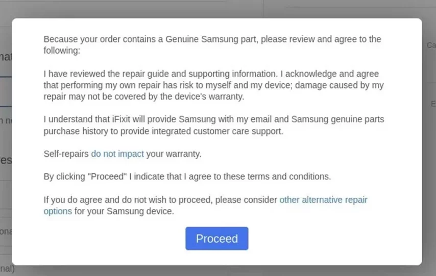 توافق‌نامه خرید قطعات اصلی سامسونگ از iFixit