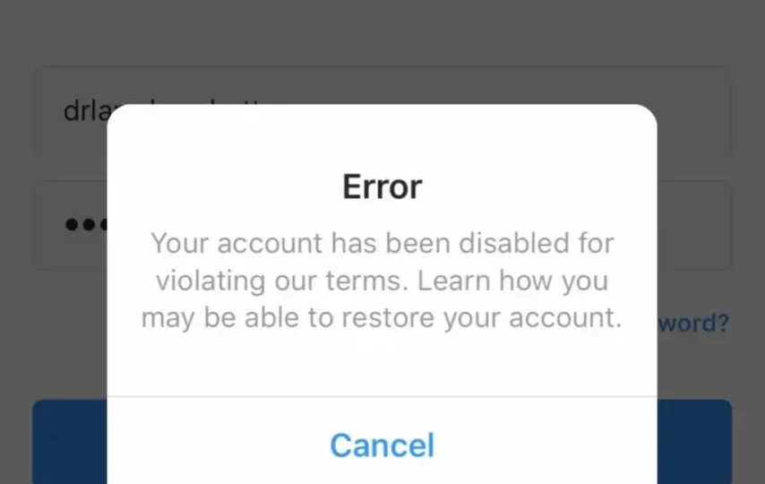 علت دیسیبل شدن اکانت اینستا