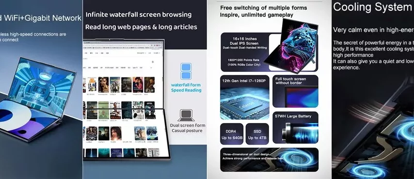 لپ‌تاپ مجهز به دو نمایشگر