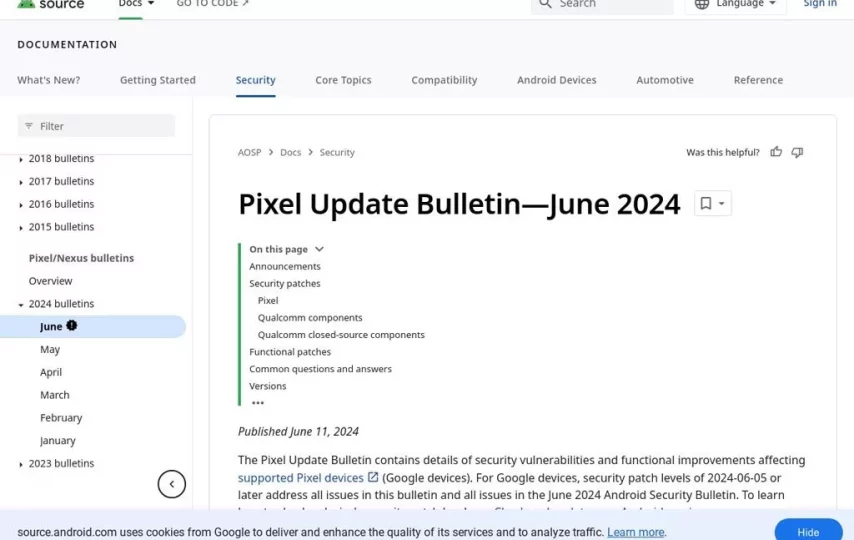 آپدیت امنیتی اندروید