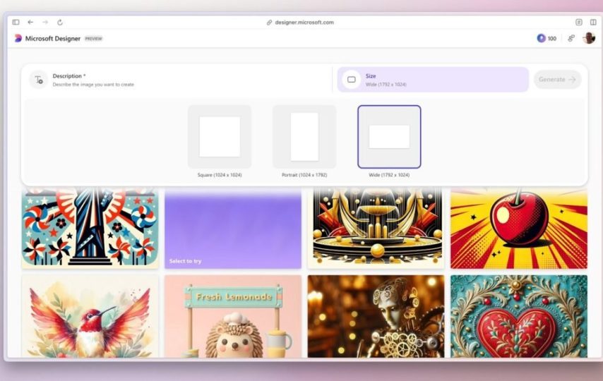 حالا با هوش مصنوعی مولد مایکروسافت دیزاینر تصاویر افقی و عمودی بسازید