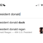 تصویر جستجوی برای پرزیدنت دونالد در گوگل