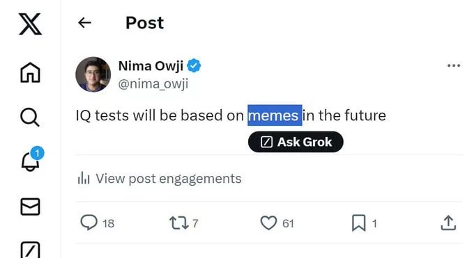 ایکس درحال گسترش قابلیت‌های جدیدی برای هوش مصنوعی Grok است دنیای.webp