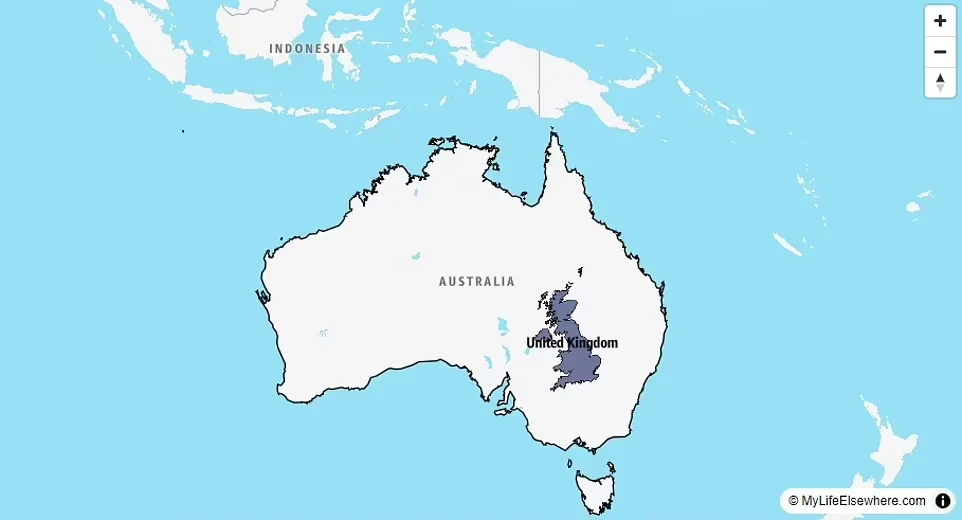 ابزار قیاس MyLifeElsewhere چیست؟_دنیای تکنولوژی 45 مقایسه ابعاد واقعی کشورها و قارهها با یکدیگر