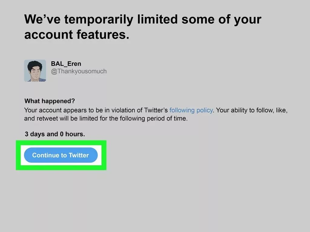 مشکل محدود شدن در توییتر 