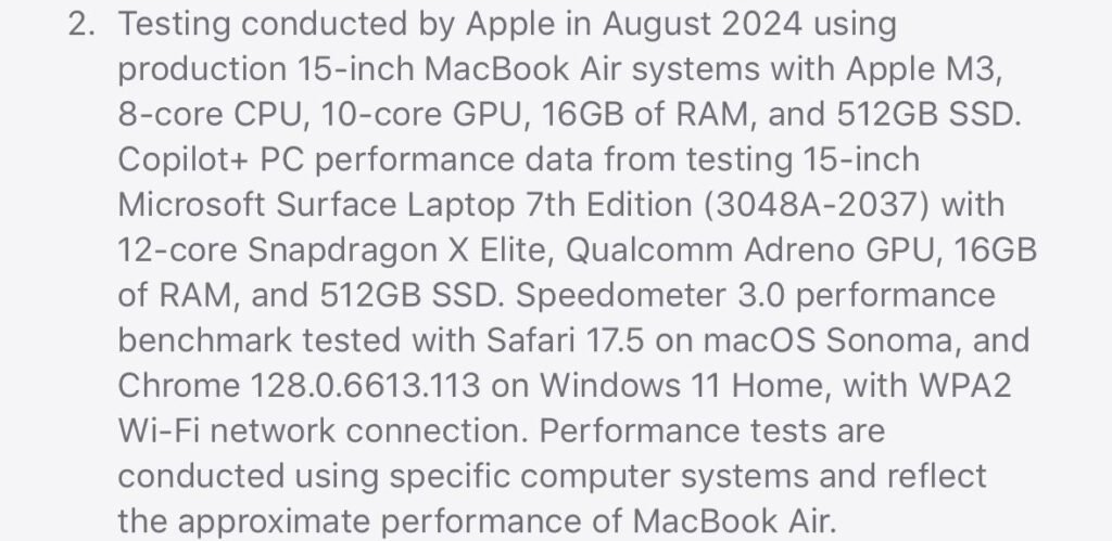 1725804782 707 اپل می‌گوید مک‌بوک ایر M3 از لپ‌تاپ‌های کوپایلوت پلاس کارکرد