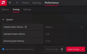 قابلیت حافظه گرافیکی متغیر AMD