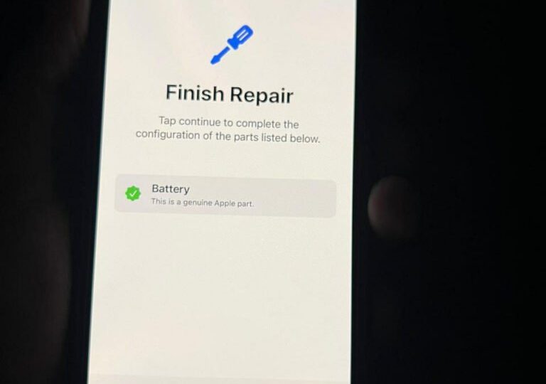 پیکربندی قطعات جایگزین‌شده آیفون‌های تعمیری