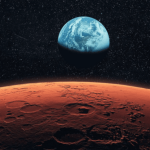 میانگین فاصله بین زمین و مریخ حدود 225 میلیون کیلومتر است.