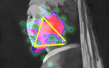 نقاشی «دختری با گوشواره مروارید» اثر یوهانس فرمیر نگاه مخاطب را در یک مثلث متمرکز می‌کند.