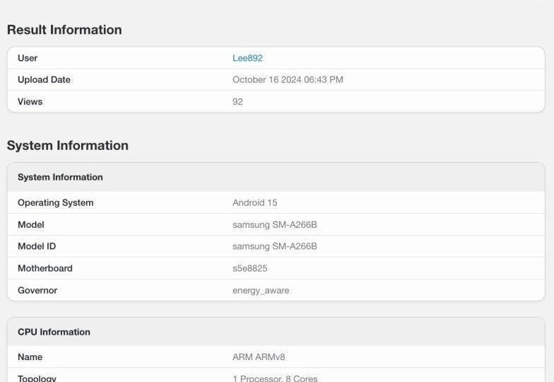 گلکسی A26 با نسخه قوی‌تر اگزینوس 1280 از راه می‌رسد