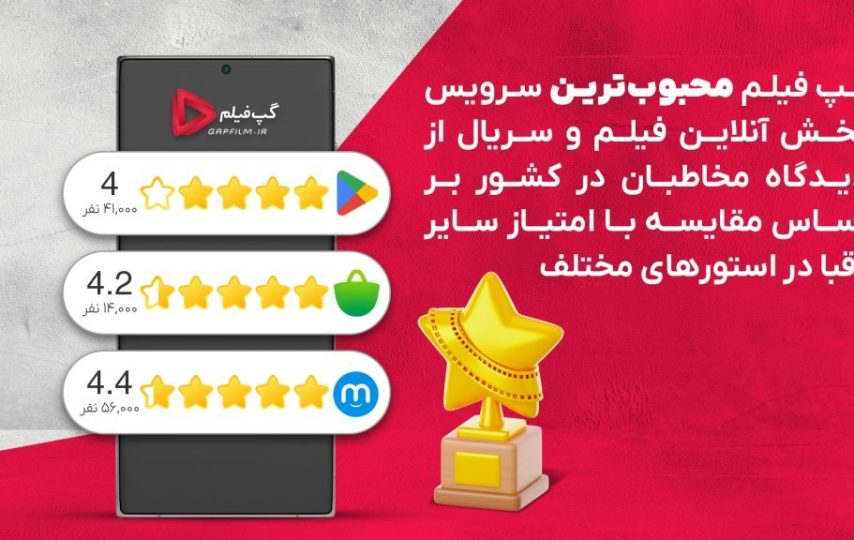 ۱۰ میلیون شماره ثبت‌شده در گپ فیلم و ۱۳ میلیون دانلود اپلیکیشن
