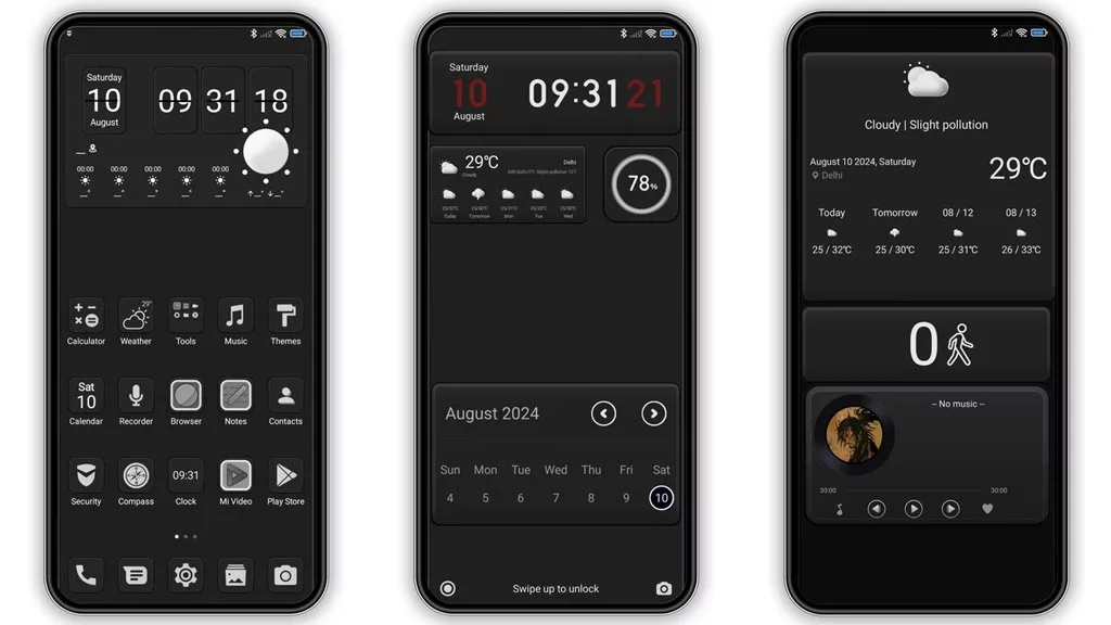 پوسته Hyper Grayish برای HyperOS بهترین تم های شیائومی