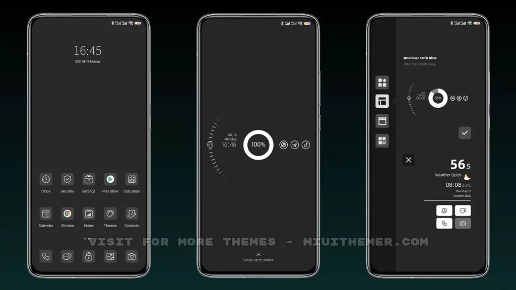 پوسته Extremely Dark v12 برای MIUI بهترین تم های شیائومی