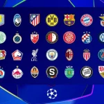 درآمد هر یک از تیم ها در لیگ قهرمانان اروپا ۲۰۲۴/۲۵_دنیای تکنولوژی 8 ۳۶ تیم لیگ قهرمانان اروپا ۲۰۲۴/۲۵