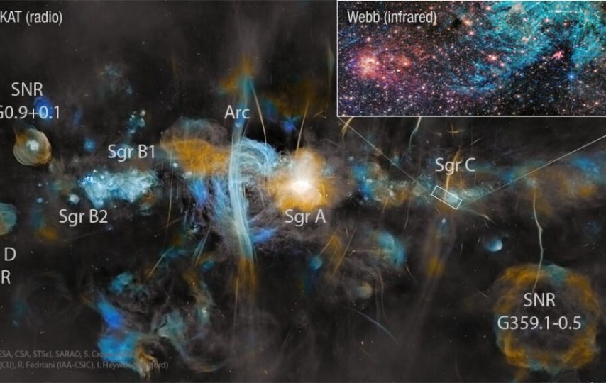 نمای رادیویی از مرکز کهکشان راه شیری