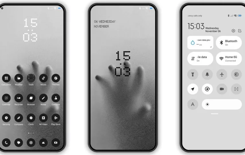 پوسته Monochrome برای MIUI