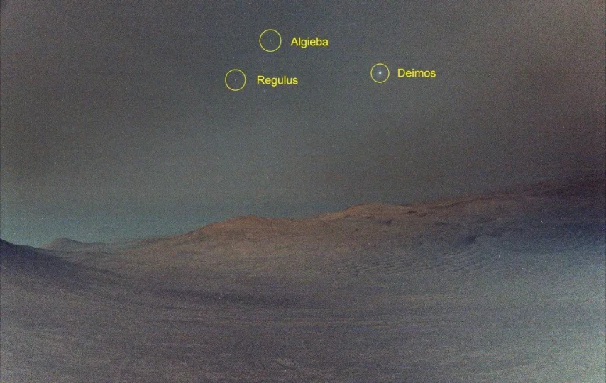 تصویر روز ناسا: عبور دیموس در آسمان سپیده‌دم مریخ