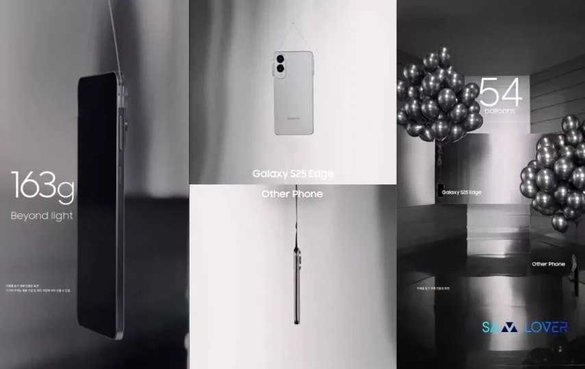 سامسونگ این بار با اشاره به وزن گلکسی S25 اج به آیفون طعنه زد + ویدیو
