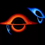 تصویر روز ناسا: شبیه‌سازی خمیدگی فضا-زمان در اطراف سیاه‌چاله‌ دوتایی