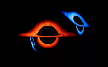 تصویر روز ناسا: شبیه‌سازی خمیدگی فضا-زمان در اطراف سیاه‌چاله‌ دوتایی