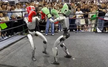 ربات‌های انسان‌نما دوباره در چین مسابقه بوکس برگزار کردند + ویدیو