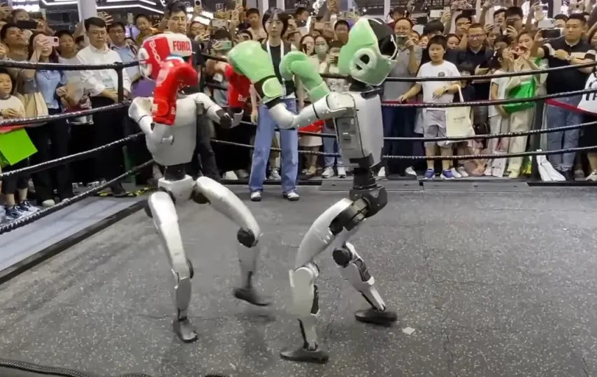 ربات‌های انسان‌نما دوباره در چین مسابقه بوکس برگزار کردند + ویدیو