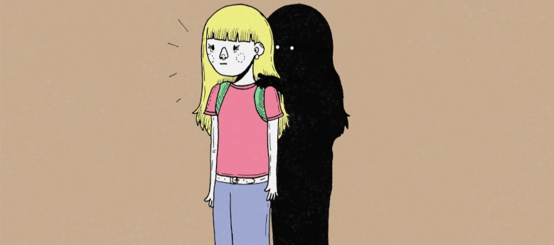 آگورافوبیا یا وحشت بیرون آمدن از خانه؛ علائم، علل و درمان_دنیای تکنولوژی 13 سایه ترسناک پشت دختر کارتونی